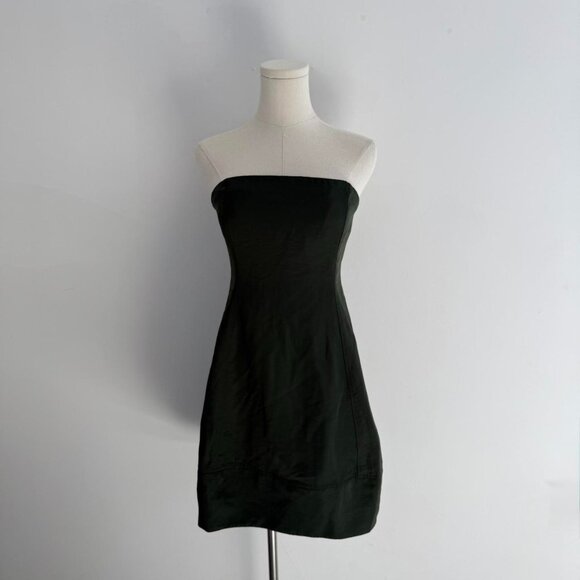 Wilfred Strapless Mini Dress | Forest Green | Women’s Size 6 - Picture 1 of 4